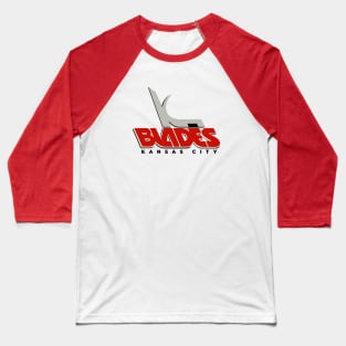 Retro Kansas City Blades Hockey 1990 Baseball T-Shirt